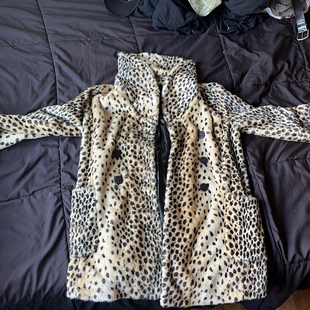 Leopard fur coat- great condition